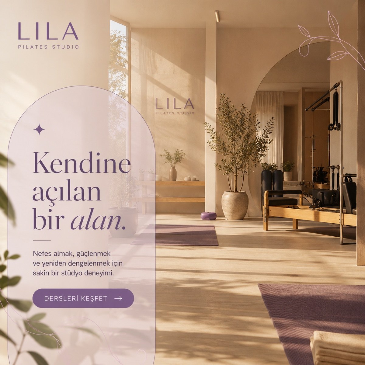 LILA Pilates Studio sosyal medya tasarımı