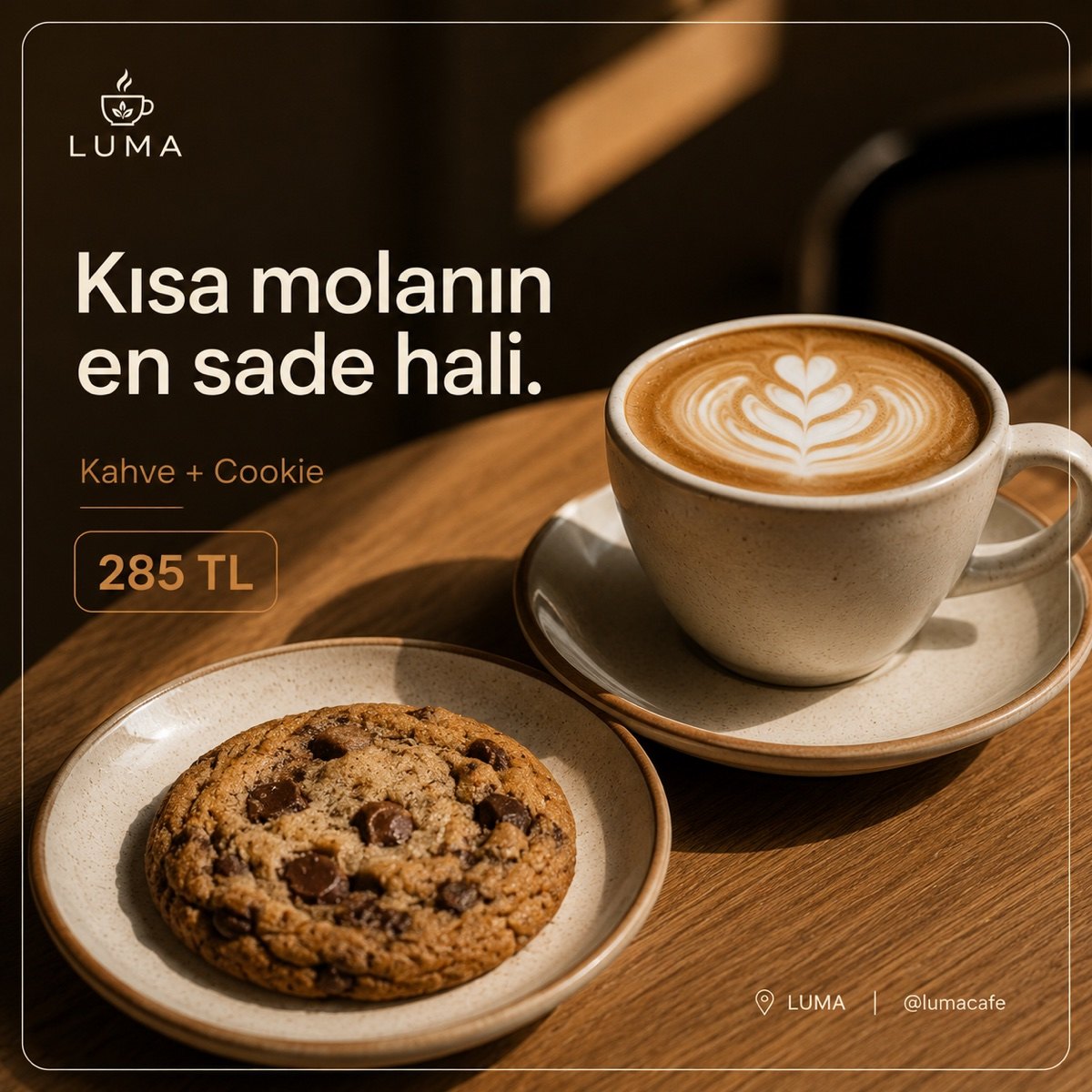 LUMA Cafe sosyal medya tasarımı